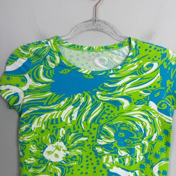 LILLY PULITZER | Karrie Crewneck Tee Limeade Roar of the Jungle Women’s Size XS - Picture 5 of 8